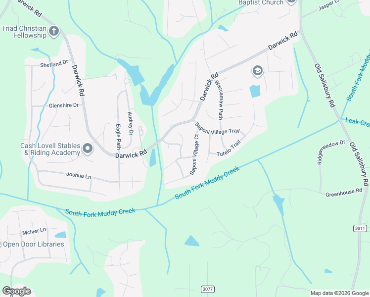 map of restaurants, bars, coffee shops, grocery stores, and more near 2410 Hampton Hall Lane in Winston-Salem