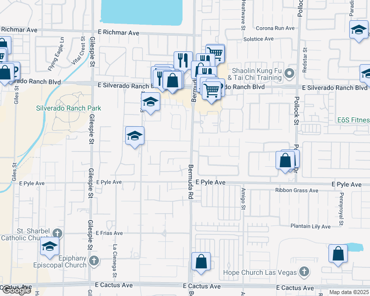 map of restaurants, bars, coffee shops, grocery stores, and more near 386 Wiseton Avenue in Las Vegas