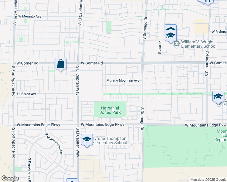 map of restaurants, bars, coffee shops, grocery stores, and more near 9879 South Serona Heights Court in Las Vegas