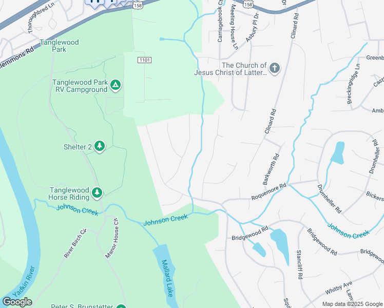 map of restaurants, bars, coffee shops, grocery stores, and more near 704 La Vale Drive in Clemmons