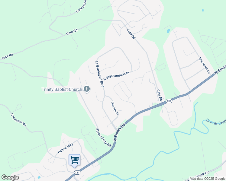 map of restaurants, bars, coffee shops, grocery stores, and more near 7541 Saint Baron Way in Powell
