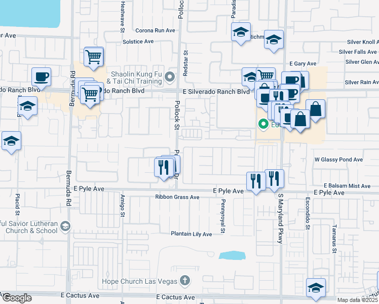 map of restaurants, bars, coffee shops, grocery stores, and more near 9937 Ivy Patch Street in Las Vegas