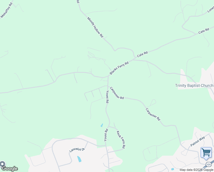 map of restaurants, bars, coffee shops, grocery stores, and more near 8100 Yount Road in Knoxville