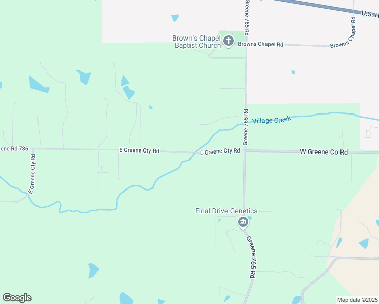 map of restaurants, bars, coffee shops, grocery stores, and more near 347 East Greene Cty Road in Paragould