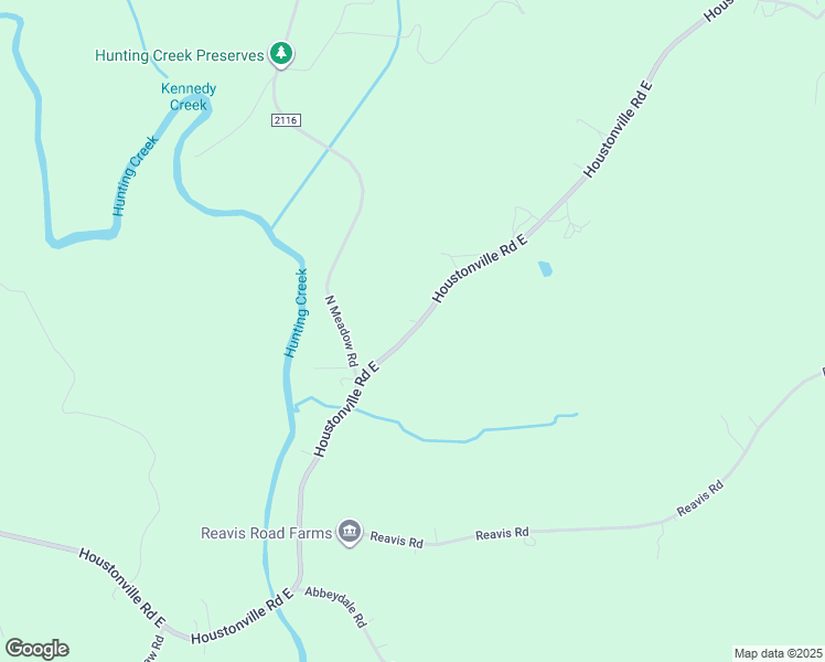 map of restaurants, bars, coffee shops, grocery stores, and more near Houstonville Road East in Iredell County