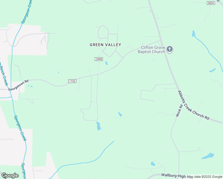 map of restaurants, bars, coffee shops, grocery stores, and more near Georgetown Road in Kernersville
