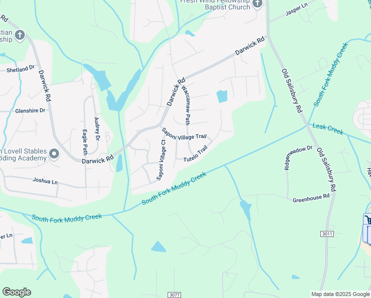 map of restaurants, bars, coffee shops, grocery stores, and more near 2040 Woccon Path in Winston-Salem