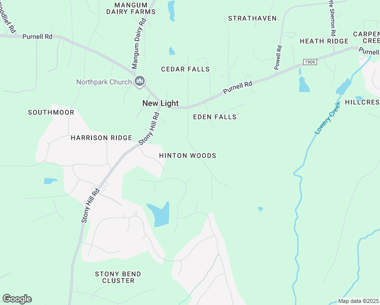 map of restaurants, bars, coffee shops, grocery stores, and more near 7909 Hinton Road in Wake Forest