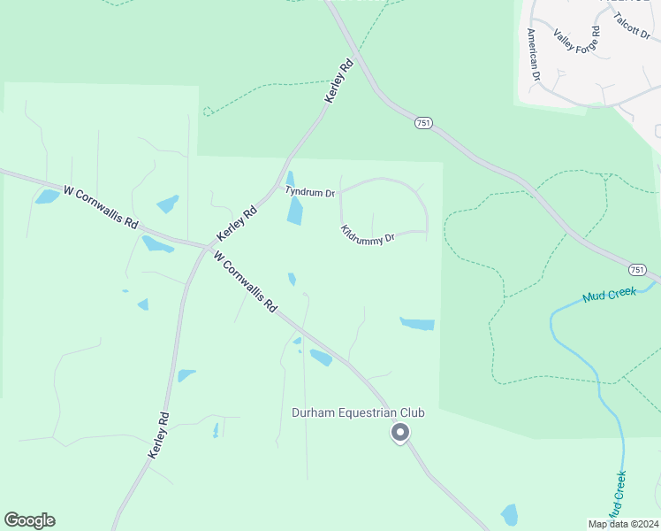 map of restaurants, bars, coffee shops, grocery stores, and more near 3910 West Cornwallis Road in Durham