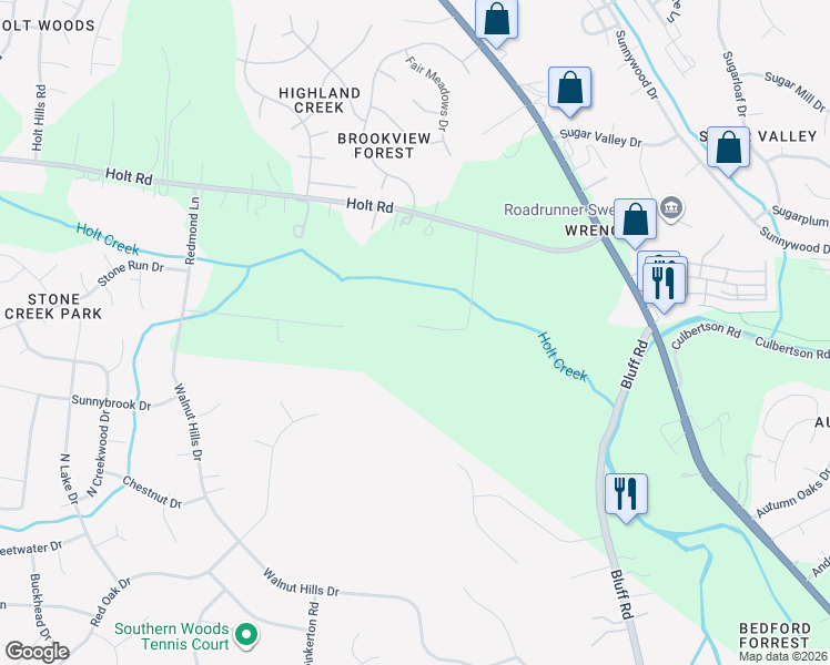 map of restaurants, bars, coffee shops, grocery stores, and more near 6459 Holt Road in Nashville