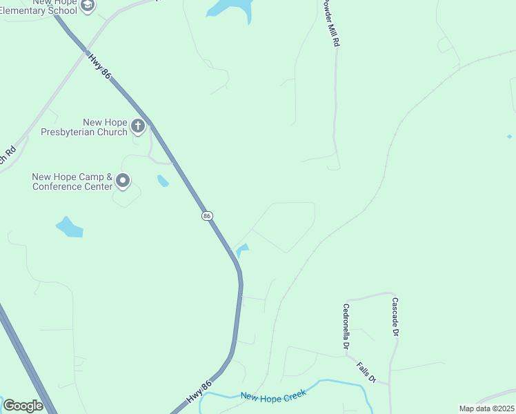 map of restaurants, bars, coffee shops, grocery stores, and more near 2214 New Hope Drive in Chapel Hill