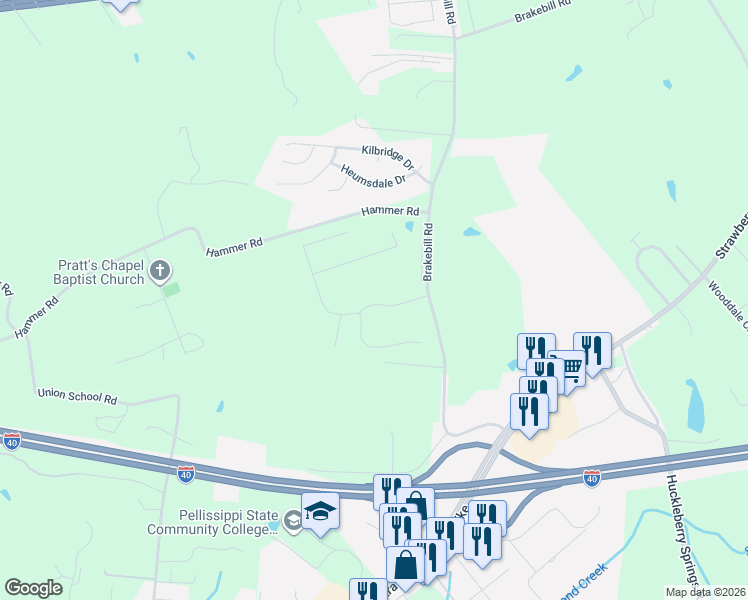 map of restaurants, bars, coffee shops, grocery stores, and more near 601 Brakebill Road in Knoxville