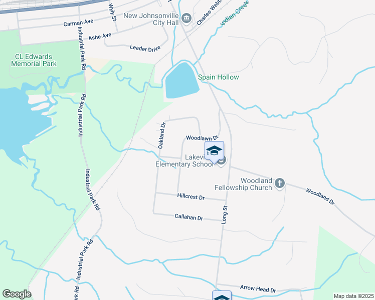 map of restaurants, bars, coffee shops, grocery stores, and more near 806 Woodlawn Drive in New Johnsonville