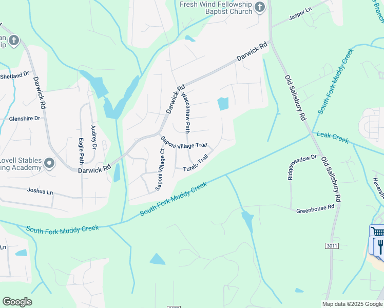 map of restaurants, bars, coffee shops, grocery stores, and more near 2010 Waccamaw Path in Winston-Salem