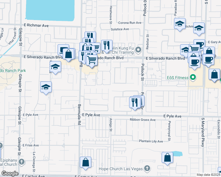 map of restaurants, bars, coffee shops, grocery stores, and more near 9900 Rose Charmont Street in Las Vegas