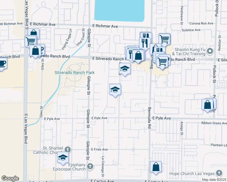 map of restaurants, bars, coffee shops, grocery stores, and more near 286 Bowsprit Court in Las Vegas