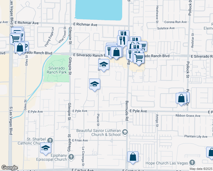 map of restaurants, bars, coffee shops, grocery stores, and more near 326 Jolly January Avenue in Las Vegas