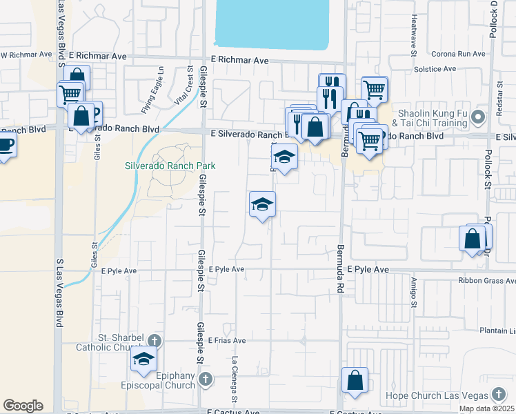 map of restaurants, bars, coffee shops, grocery stores, and more near 286 Bowsprit Court in Las Vegas