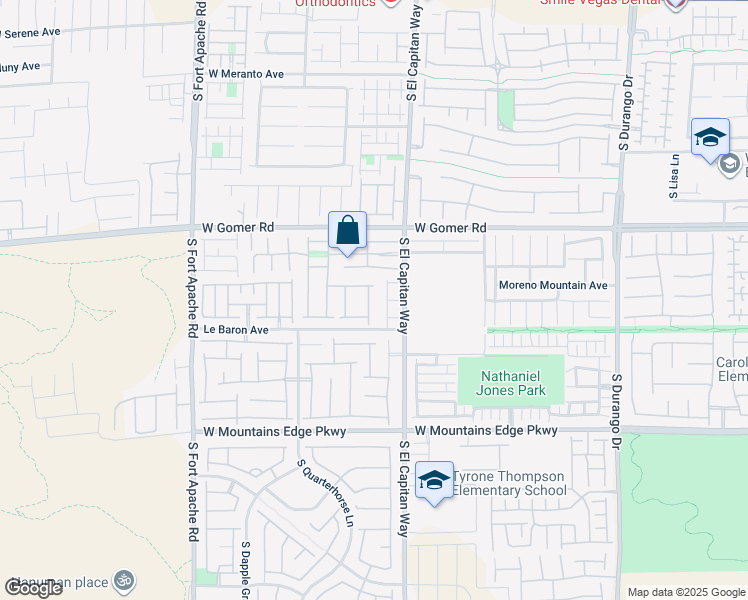 map of restaurants, bars, coffee shops, grocery stores, and more near 9840 Chief Sky Street in Las Vegas