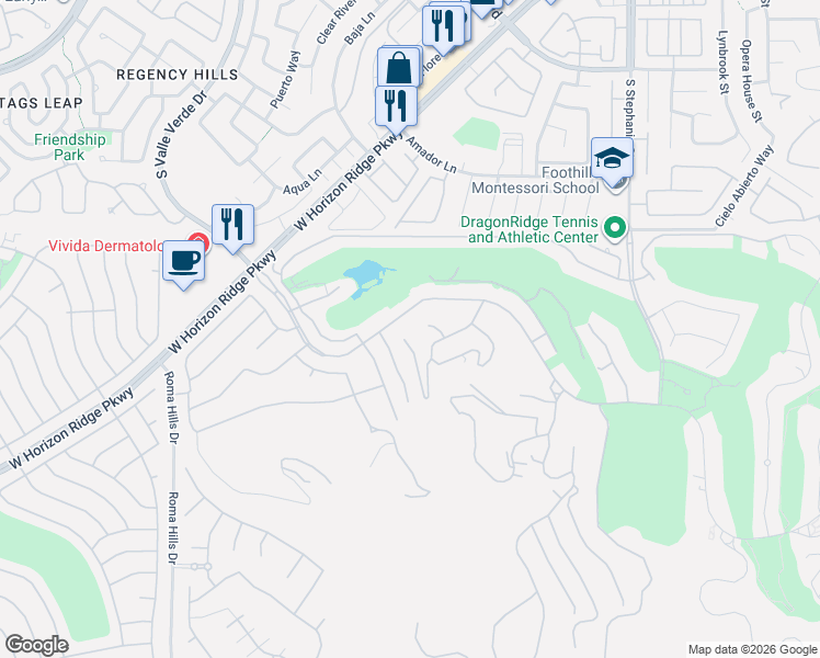 map of restaurants, bars, coffee shops, grocery stores, and more near 1505 View Field Court in Henderson