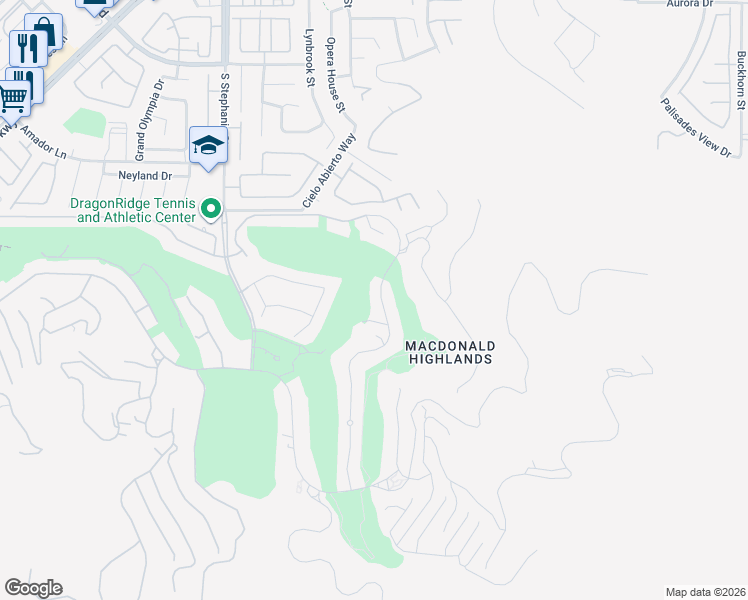 map of restaurants, bars, coffee shops, grocery stores, and more near 583 Saint Croix Street in Henderson