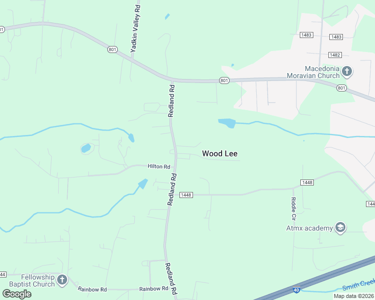 map of restaurants, bars, coffee shops, grocery stores, and more near 752 Redland Road in Advance