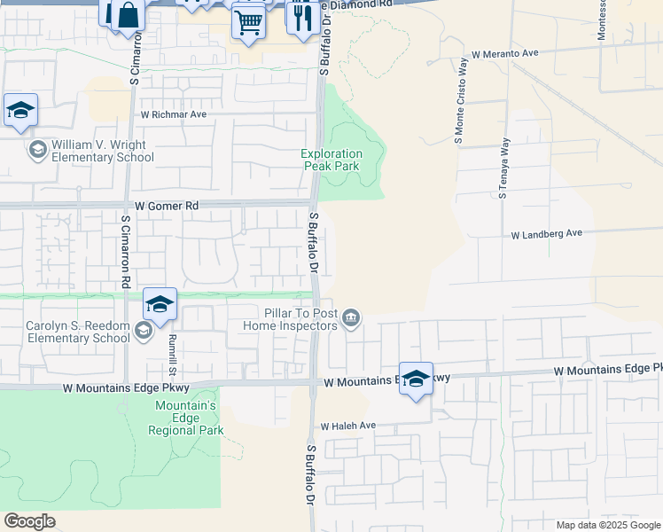 map of restaurants, bars, coffee shops, grocery stores, and more near 9846 Proud Clarion Street in Las Vegas