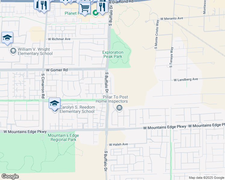 map of restaurants, bars, coffee shops, grocery stores, and more near 9846 Proud Clarion Street in Las Vegas