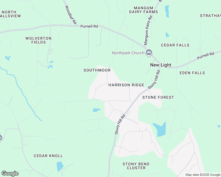 map of restaurants, bars, coffee shops, grocery stores, and more near 1101 Harrison Ridge Road in Wake Forest