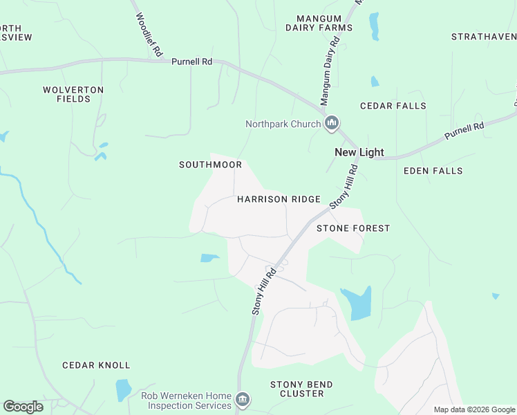 map of restaurants, bars, coffee shops, grocery stores, and more near 1113 Harrison Ridge Road in Wake Forest