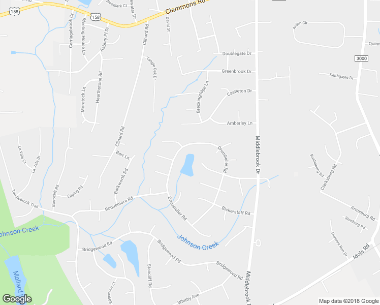 map of restaurants, bars, coffee shops, grocery stores, and more near 604 Drumheller Road in Clemmons