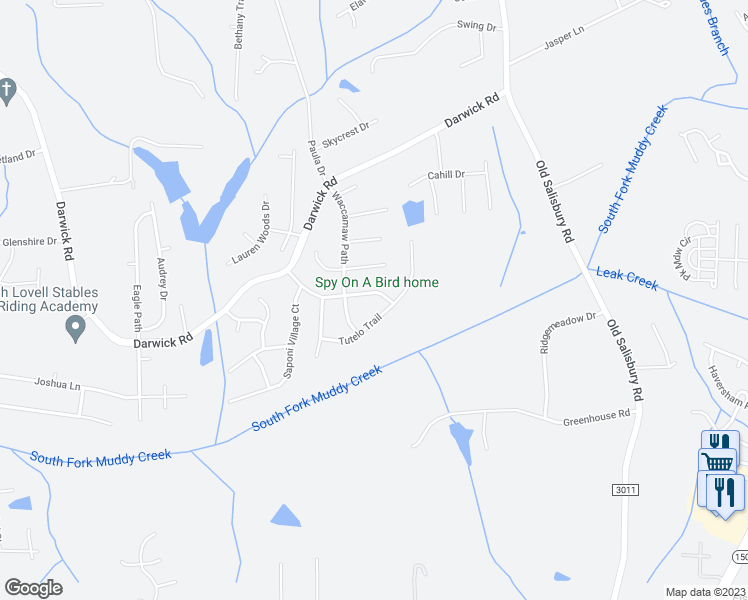 map of restaurants, bars, coffee shops, grocery stores, and more near 4940 Saponi Village Trail in Winston-Salem