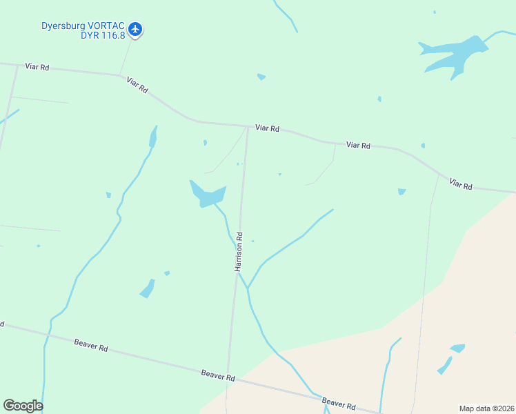 map of restaurants, bars, coffee shops, grocery stores, and more near 300 Harrison Road in Dyersburg
