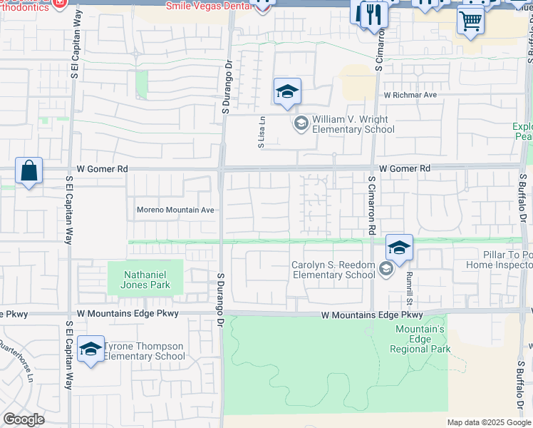 map of restaurants, bars, coffee shops, grocery stores, and more near 8472 Elche Court in Las Vegas