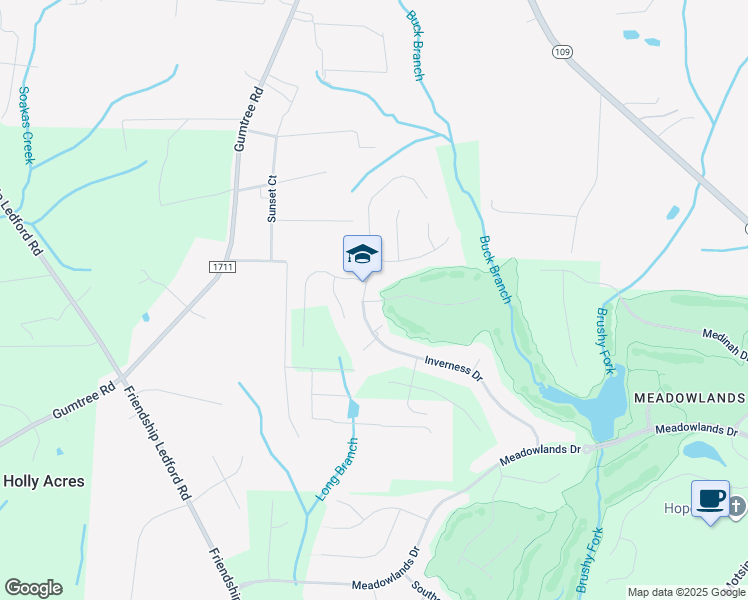 map of restaurants, bars, coffee shops, grocery stores, and more near Saint James Drive in Winston-Salem