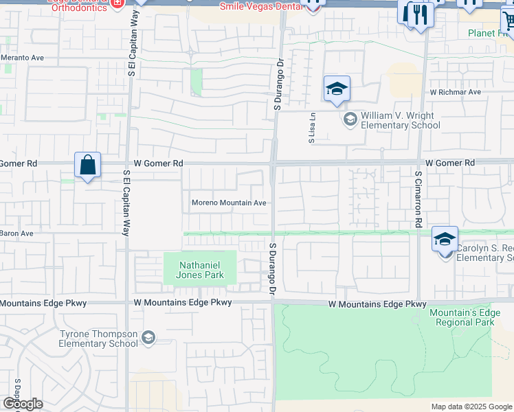 map of restaurants, bars, coffee shops, grocery stores, and more near 8635 Moreno Mountain Avenue in Las Vegas