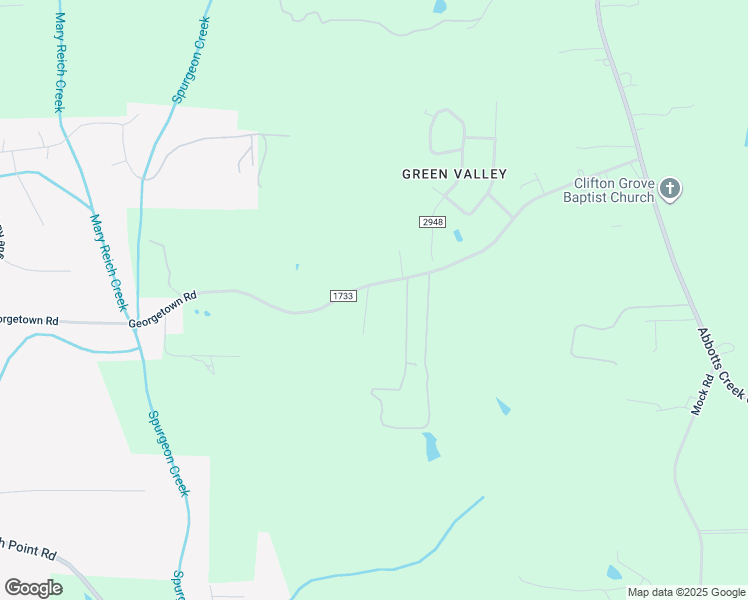 map of restaurants, bars, coffee shops, grocery stores, and more near 1530 Georgetown Road in Kernersville