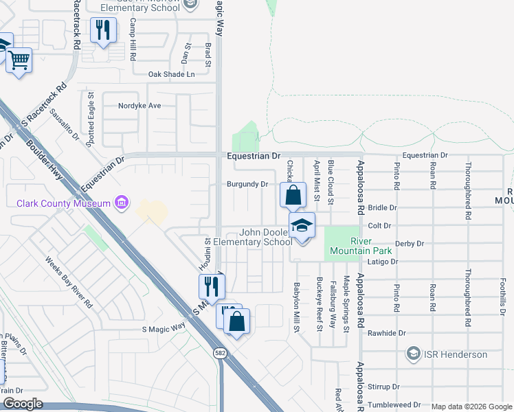 map of restaurants, bars, coffee shops, grocery stores, and more near 1951 Spring Lake Drive in Henderson