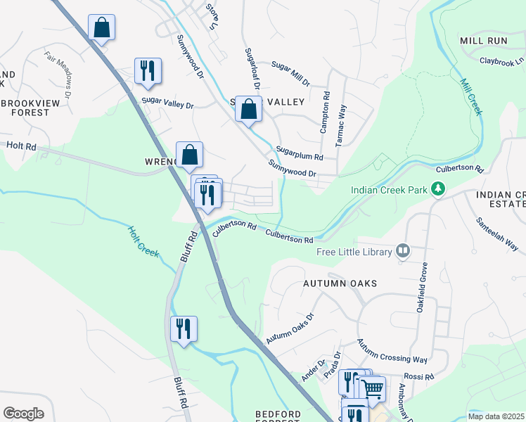 map of restaurants, bars, coffee shops, grocery stores, and more near 8212 Lenox Creekside Drive in Nashville
