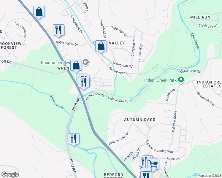 map of restaurants, bars, coffee shops, grocery stores, and more near 8401 Callabee Way in Antioch
