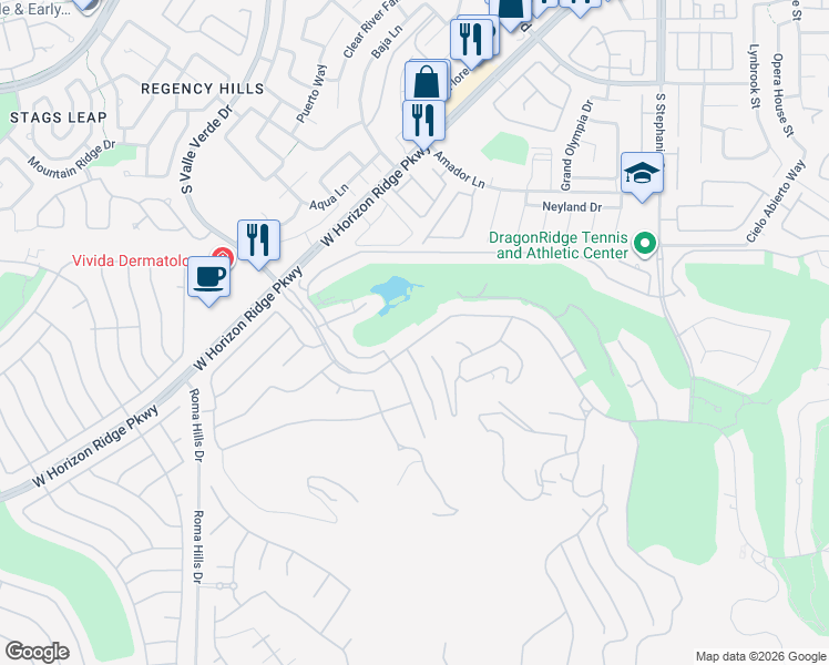 map of restaurants, bars, coffee shops, grocery stores, and more near 1524 Macdonald Ranch Drive in Henderson