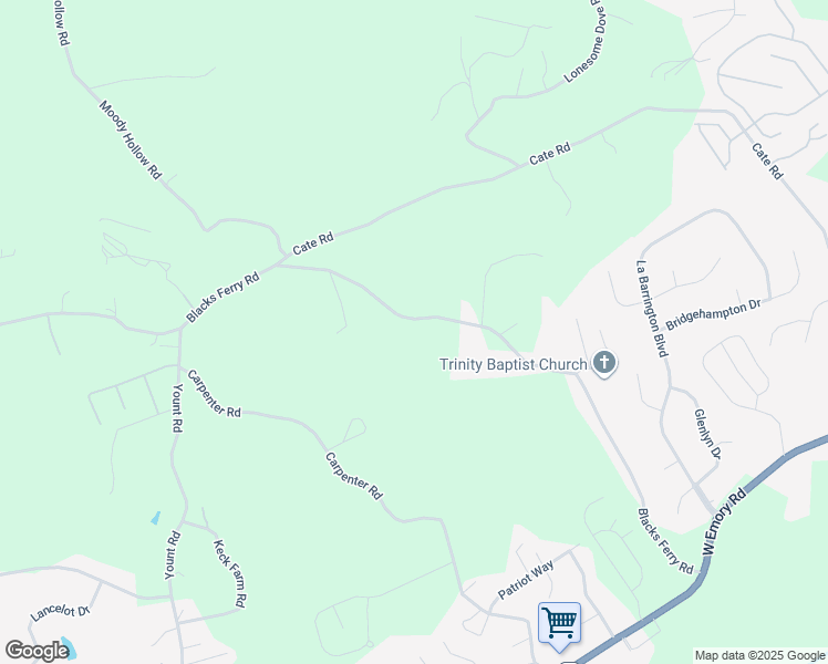 map of restaurants, bars, coffee shops, grocery stores, and more near 7813 Blacks Ferry Road in Knoxville