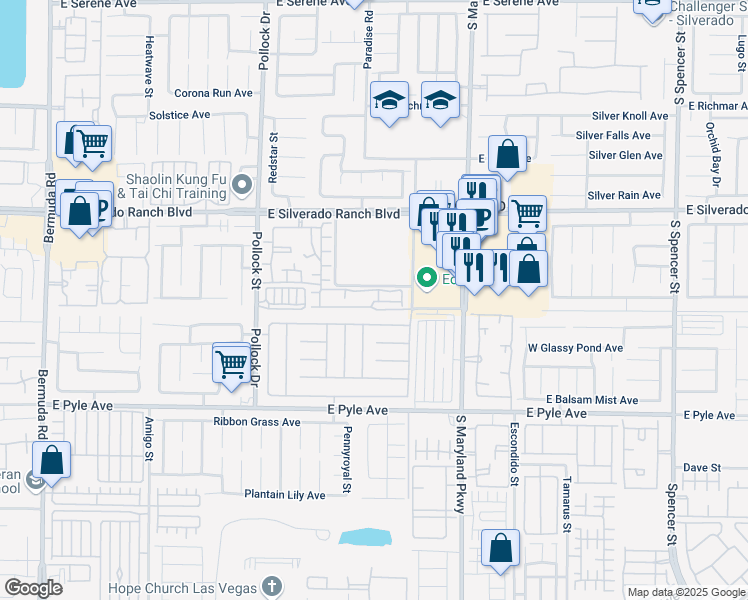 map of restaurants, bars, coffee shops, grocery stores, and more near 2169 Riverdance Avenue in Las Vegas