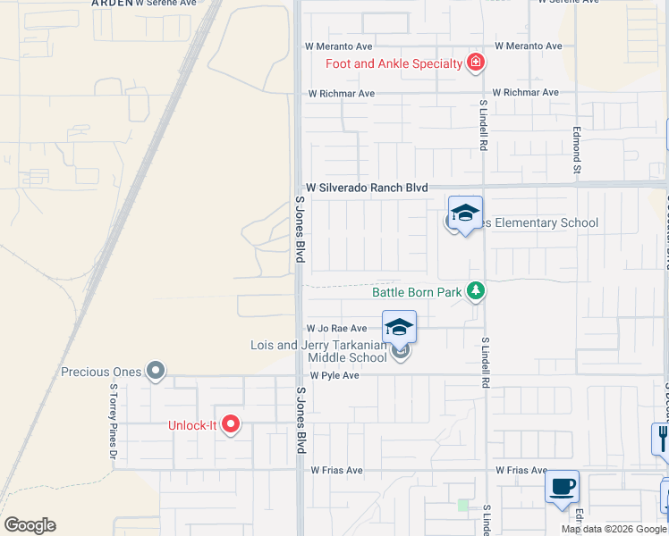 map of restaurants, bars, coffee shops, grocery stores, and more near 9870 Wild Coyote Ct in Las Vegas