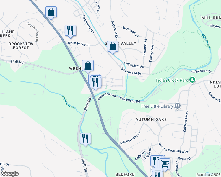 map of restaurants, bars, coffee shops, grocery stores, and more near 8212 Lenox Creekside Drive in Nashville