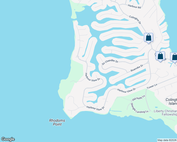 map of restaurants, bars, coffee shops, grocery stores, and more near 1315 Harbour View Drive in Kill Devil Hills