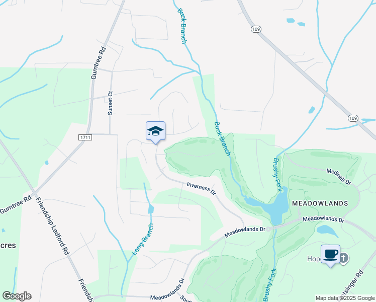 map of restaurants, bars, coffee shops, grocery stores, and more near 207 Saint James Drive in Winston-Salem