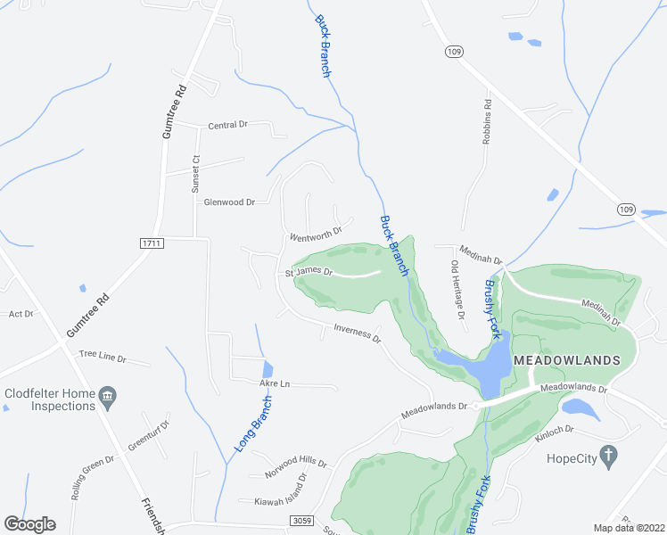 map of restaurants, bars, coffee shops, grocery stores, and more near 207 Saint James Drive in Winston-Salem