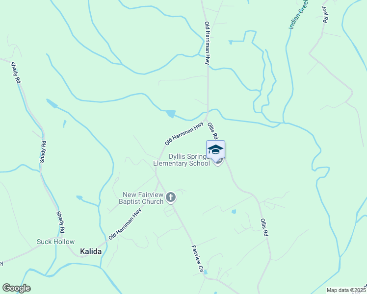 map of restaurants, bars, coffee shops, grocery stores, and more near 1140 Old Harriman Highway in Oliver Springs