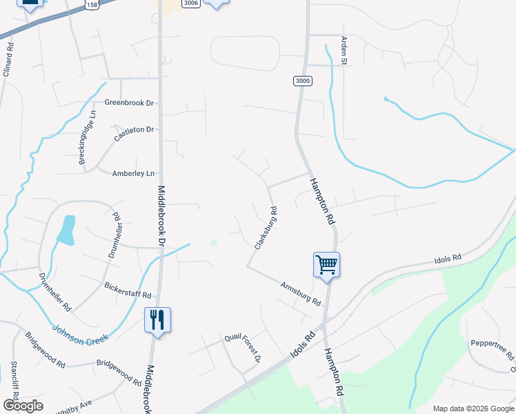 map of restaurants, bars, coffee shops, grocery stores, and more near 6335 Armsby Road in Clemmons